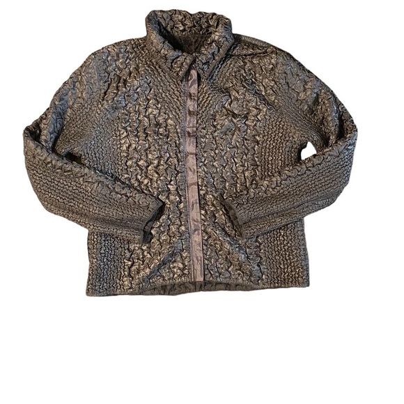 Zashi New Reversible Jacket Womens Large Coat 1-Brown Fur 2-Silky Retail $124 - Picture 5 of 10